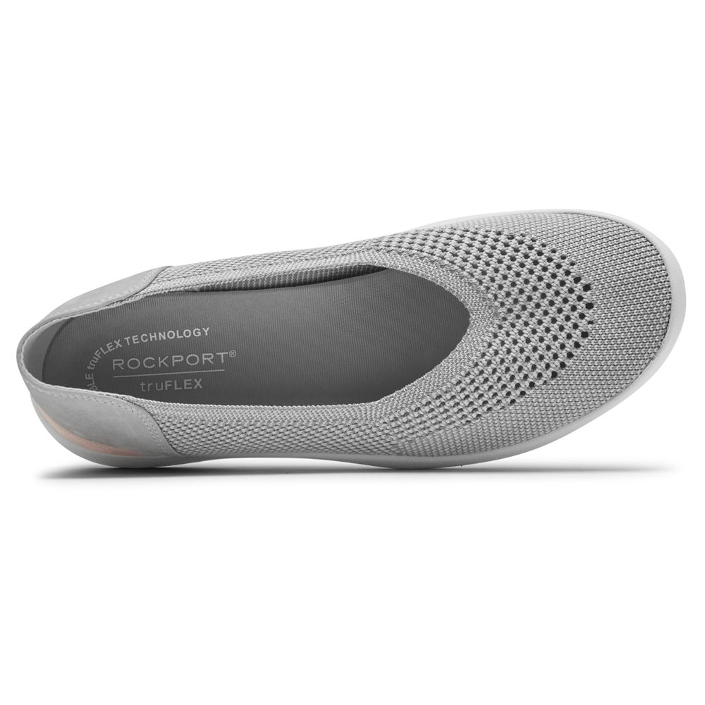 Rockport Lägenheter Skor Dam Grå - Truflex Fly Knit Ballet - DONQW1397